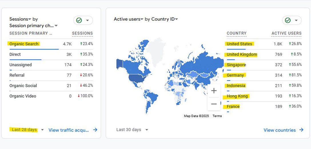 Google search performance luxury fashion brand